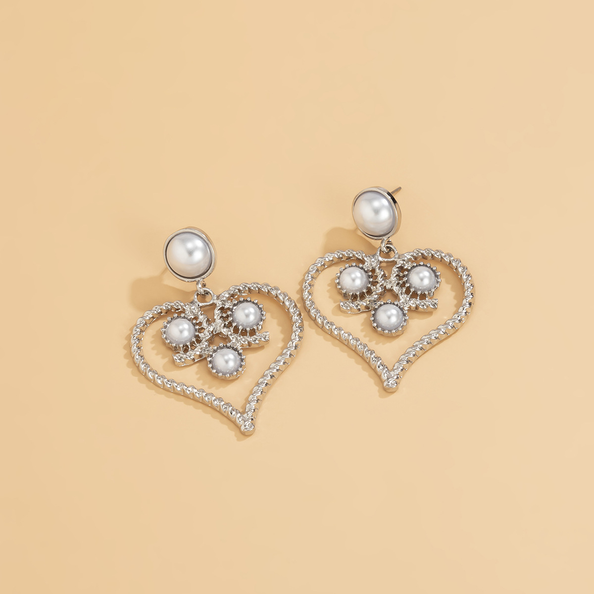 Baroque Small Fragrant Pearl Thread Exaggerated Earrings