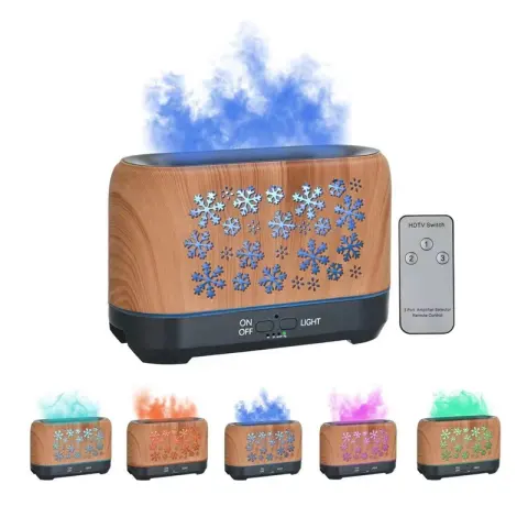 Christmas Snowflake Pattern Humidifier Household Colorful Aromatherapy Atmosphere Diffuser