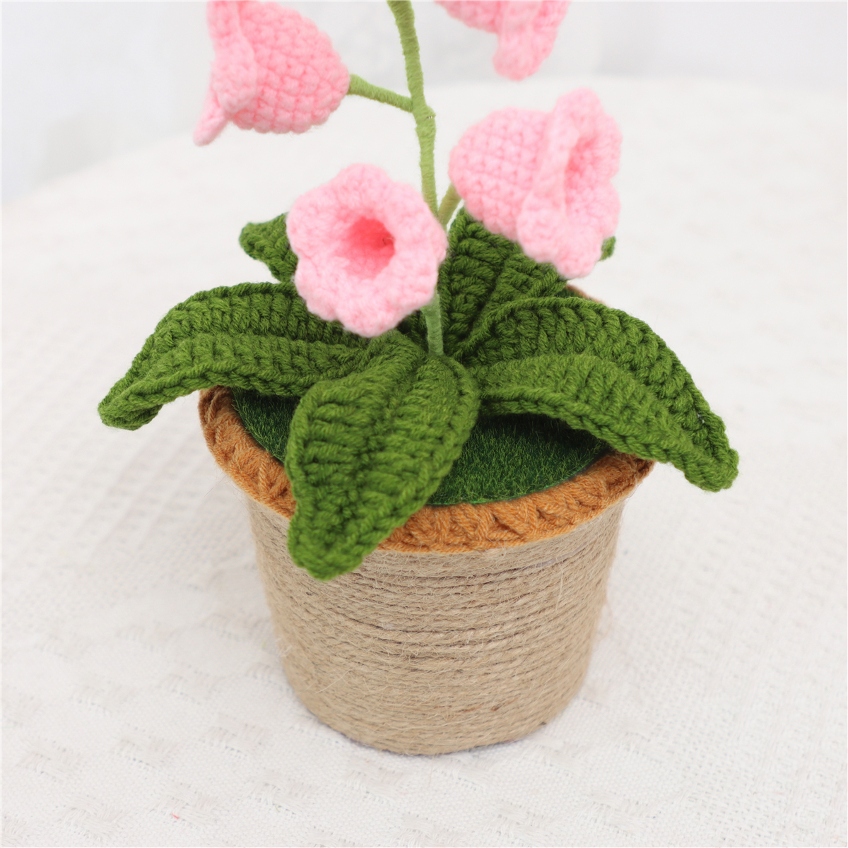 Crochet Foxglove Potted Ornament, picture 2 of 4