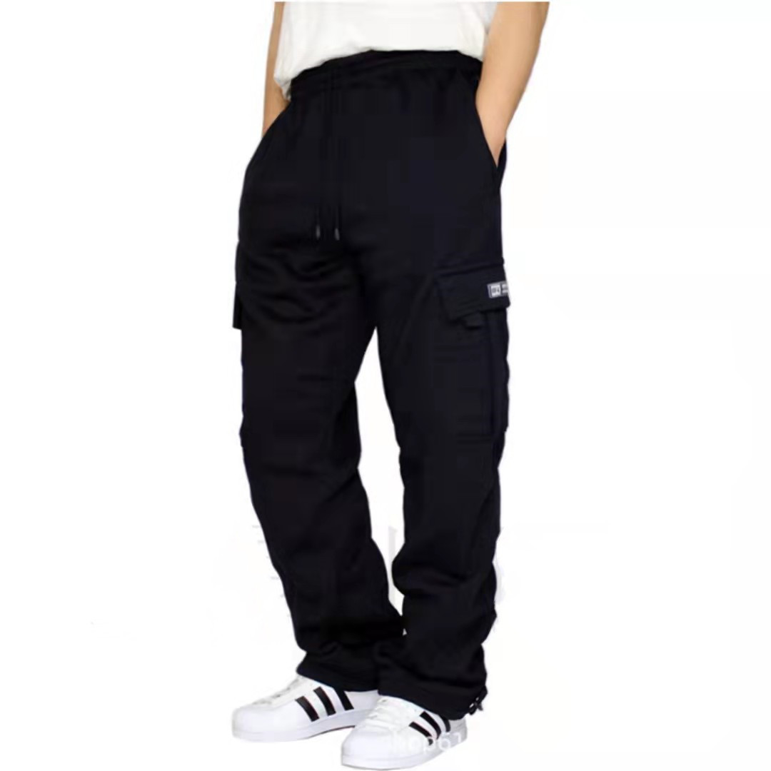 Men Pants Sweatpants Stretch Elastic Waist Jogger Sports Pants Drawstring Trouse - Picture 6 of 8