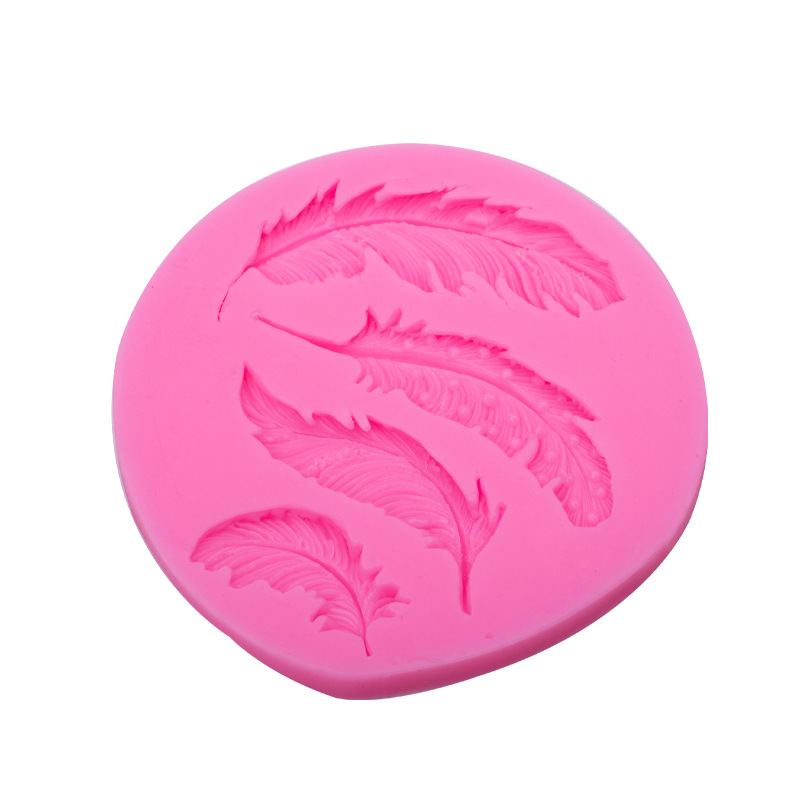 Title 4, DIY Feather Silicone Cake Mold Leaf Fondant Sil...