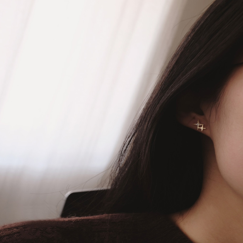 Four-corner Star Zircon Simple Temperament Ins Wind Korean
