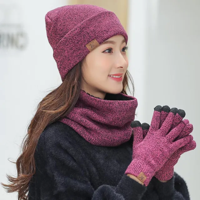 Handschuhe Dreiteilig Winter Radsport Freizeit Warm Damen Lila - Shop at LoveMi
