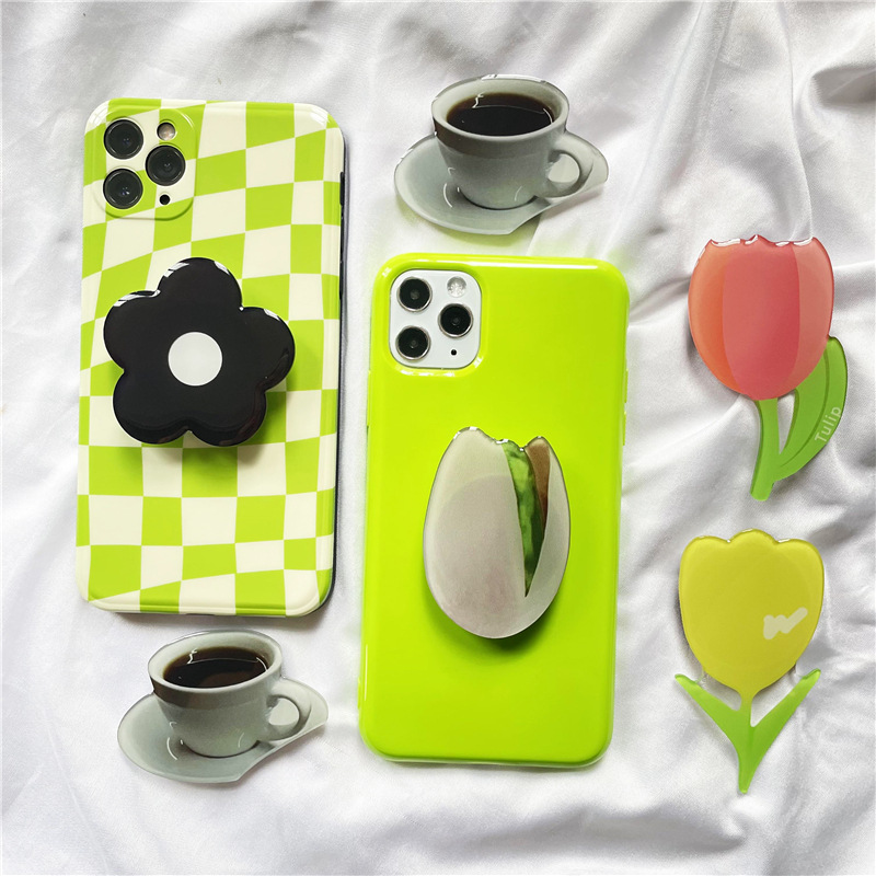 Simulation Muffin Toast Cake Epoxy Lazy Desktop Retractable Mobile Phone Holder - Image 9