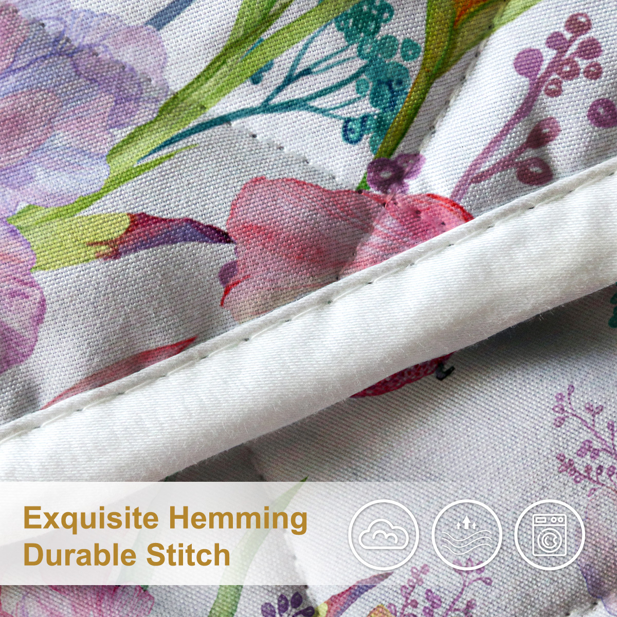 Hummingbird Pattern Quilt Set Microfiber Soft Lightweight Tropical Bird Bedding Set, 1 Quilt With 2 Pillowcases