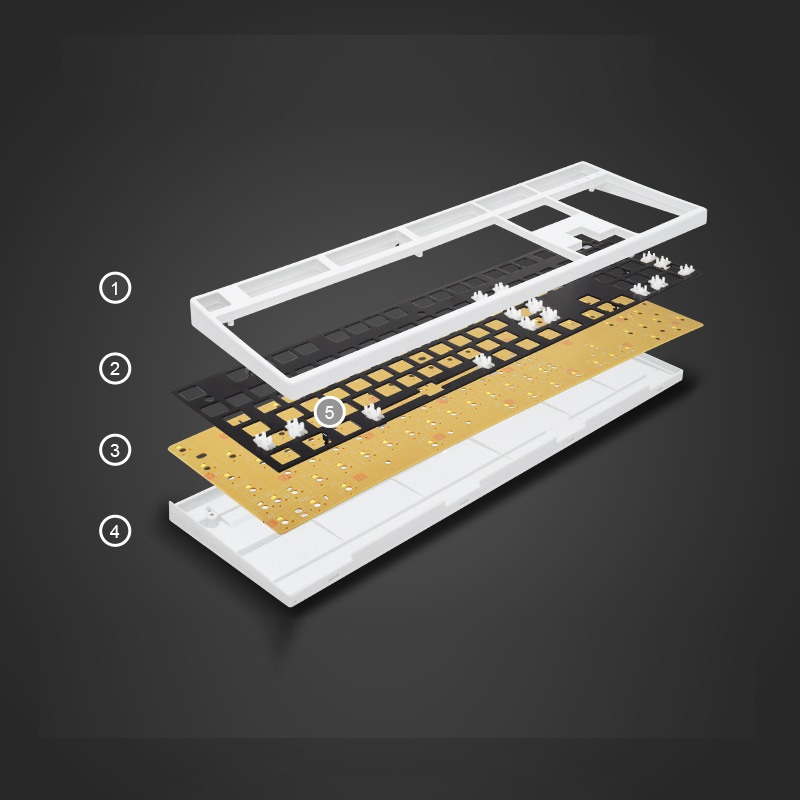 108 Keys Diy Satellite Axis laptop Ubs Wired tastatur Kit - Miniatyr 5