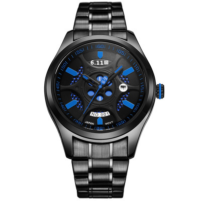 Lightwave Waterproof Energy Saving Environmental Protection Men's Steel Band Watch