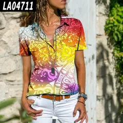 Women's Loose Short Sleeve Blouse - 1 Style-3Xl - View 1