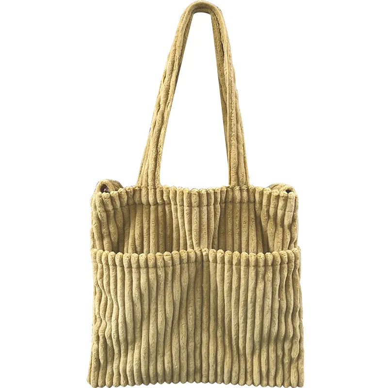 Wick Shoulder Bag Japanese Vintage Outer Pocket Crossbody - Yellow