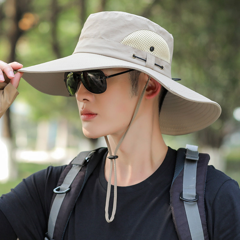 Men's Big Brim Sun Protection Fishing Fisherman Hat — foto 3