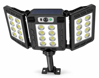 Solar Powered Rechargeable Motion Sensor LED Work Light 3000mAh For Auto W785 8 Battery Street