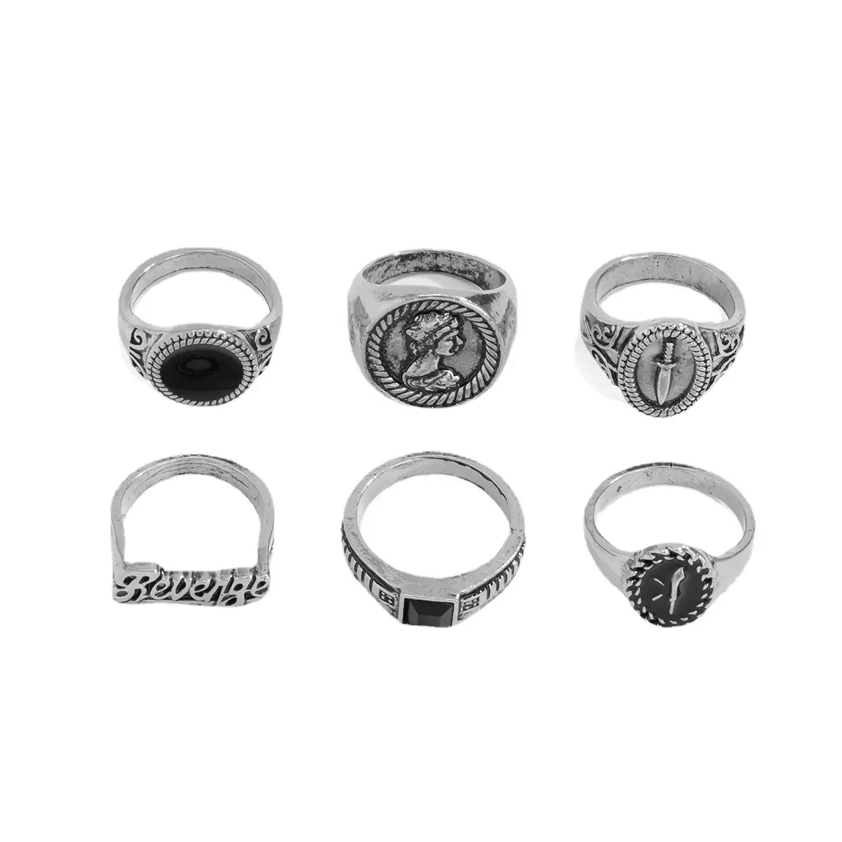 Fashion Metal Ring Men's Retro Design Sense Ins Wind Ring