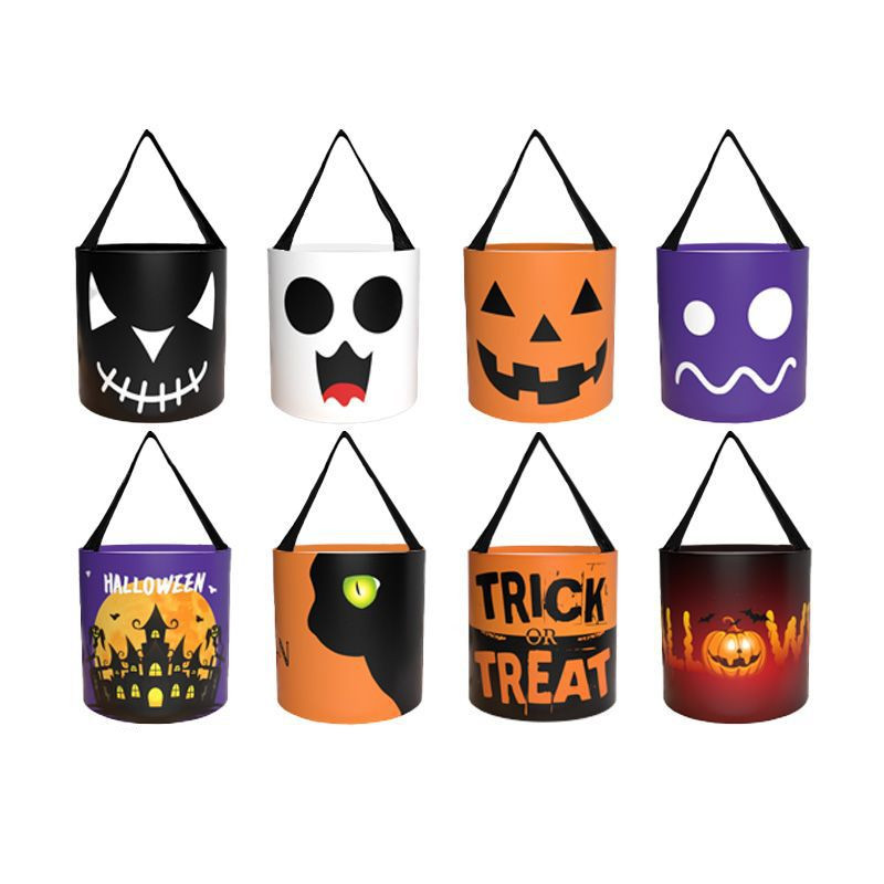 Sac de collecte de bonbons Halloween lumineux LED 10