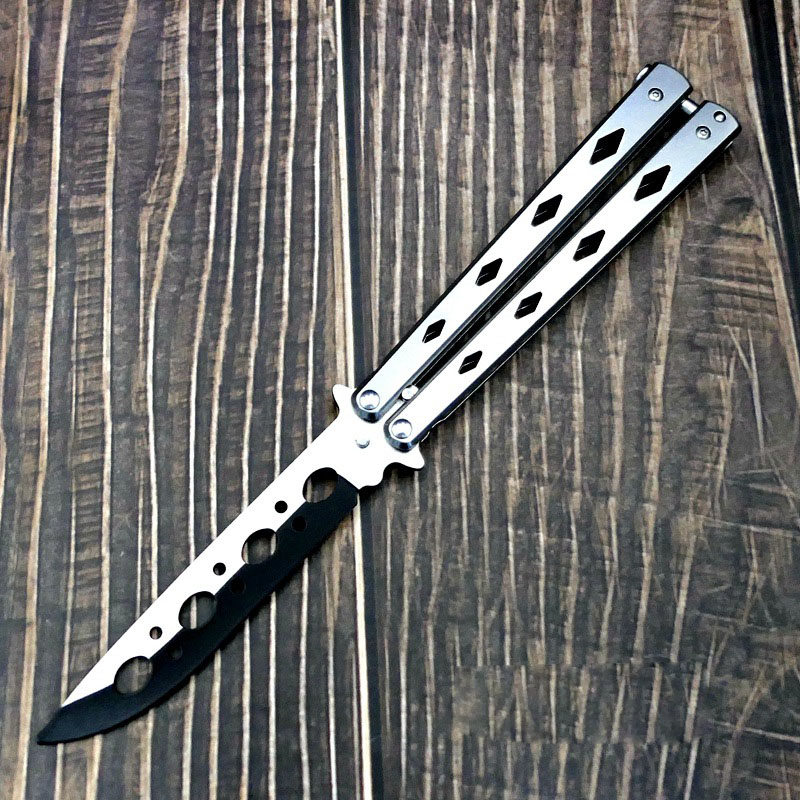 Black and white knife