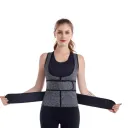 Double Belt Zipper Vest Gray