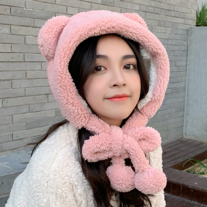 Women's Fashion Small Bear Ear Protection Hat