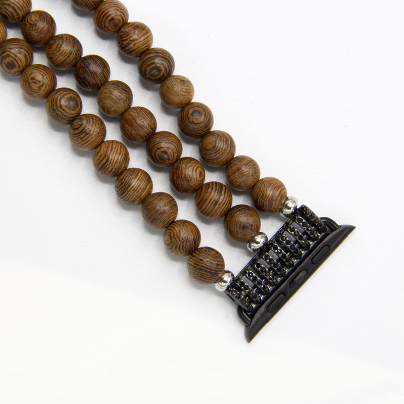 Title 6, Prayer Bead Bodhi Bracelet Wooden Bead Watch Strap