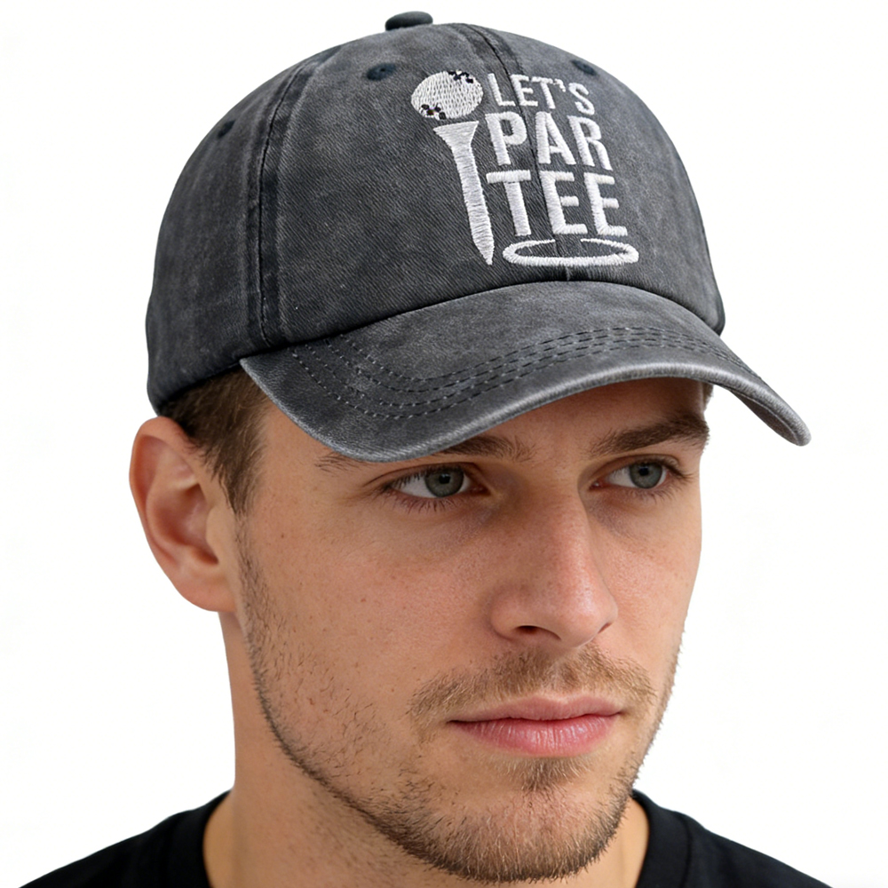 2pcs Golf Gifts Hats Par Tee Hats For Men Women, Adjustable Embroidered Wash Cotton Baseball Cap - Women's Clothing