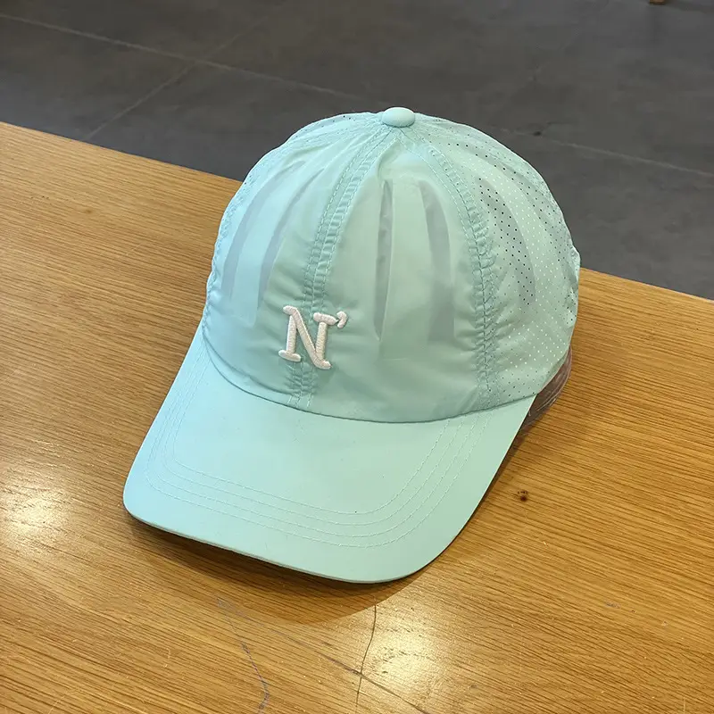 Solid-color Letter N Three-dimensional Embroidered Waterproof Mesh Breathable Simple And Casual Peaked Cap Baseball Hat Suitable For Outdoor Sports And Shopping
