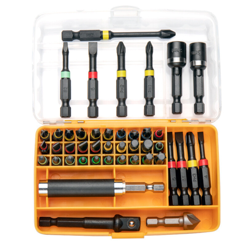 1 4 Impact Drill Screw Driver Nut Bit Magnetic Set Hex Shank 44X Hi Spec UK