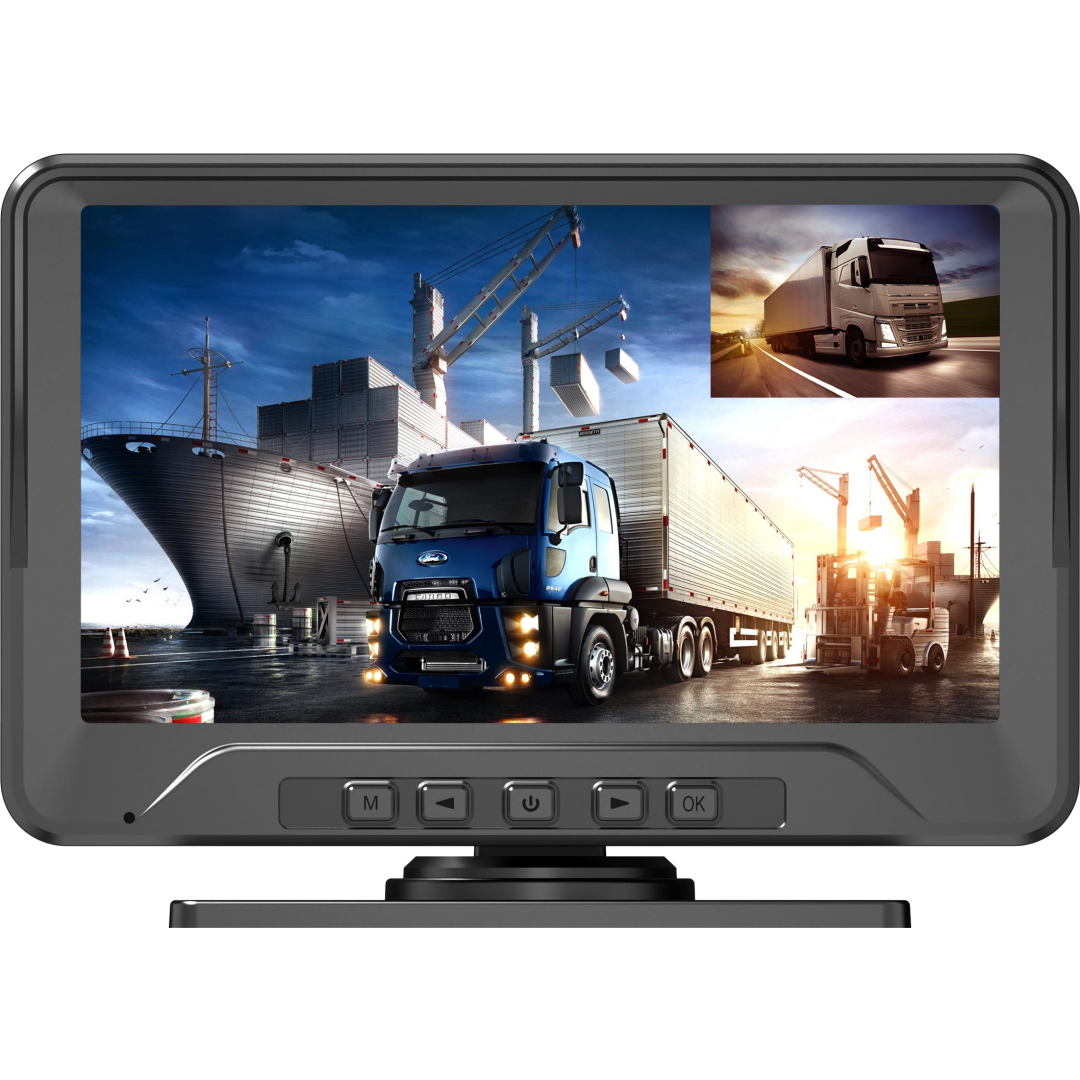 7in  PIP All-in-One Monitor, 2 Channel Car Truck Surveillance Display