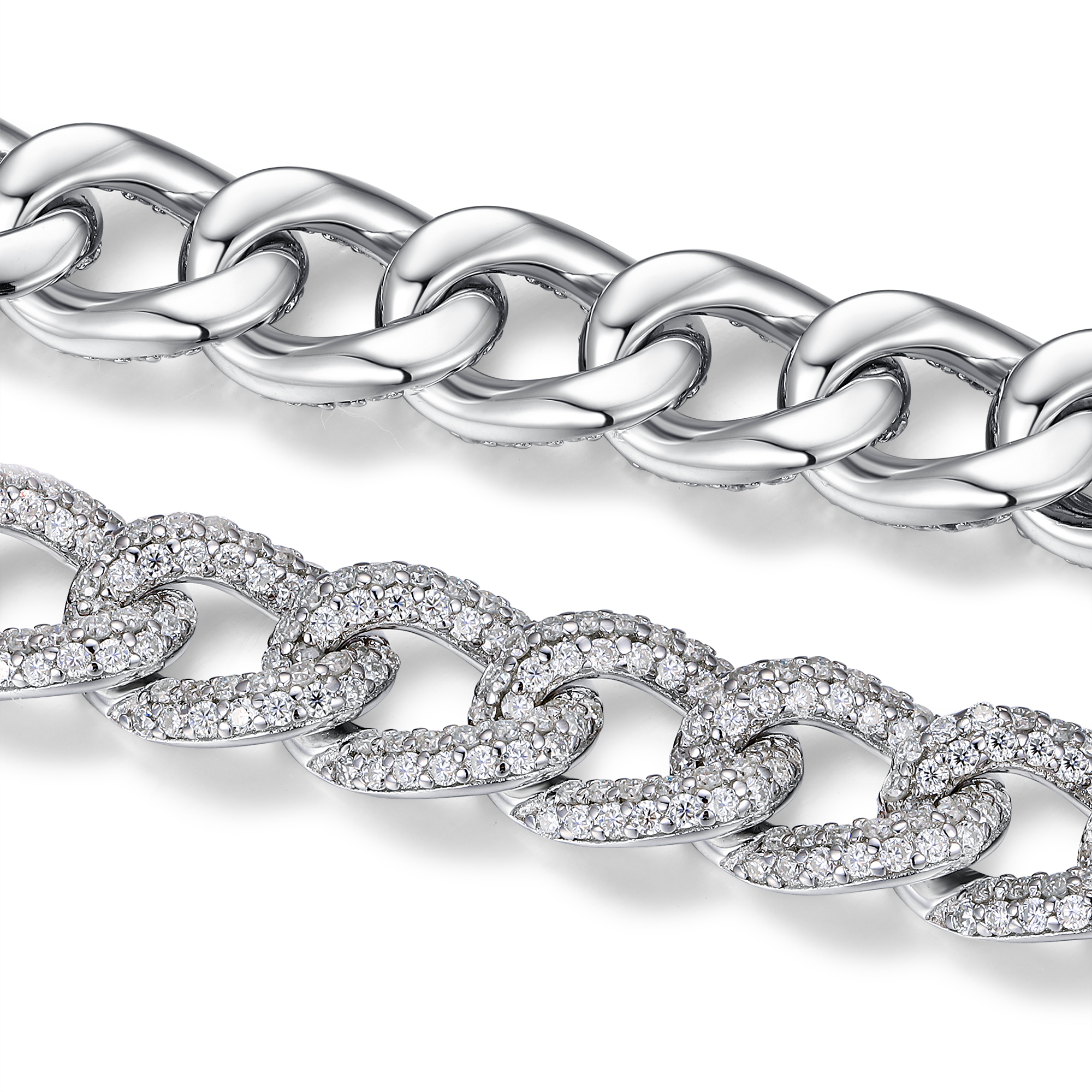 Set With Top-quality Moissanite, This Luxurious And Fashionable Light Luxury Jewelry Silver Bracelet Is Made Of S925 Silver Electroplated With Platinum