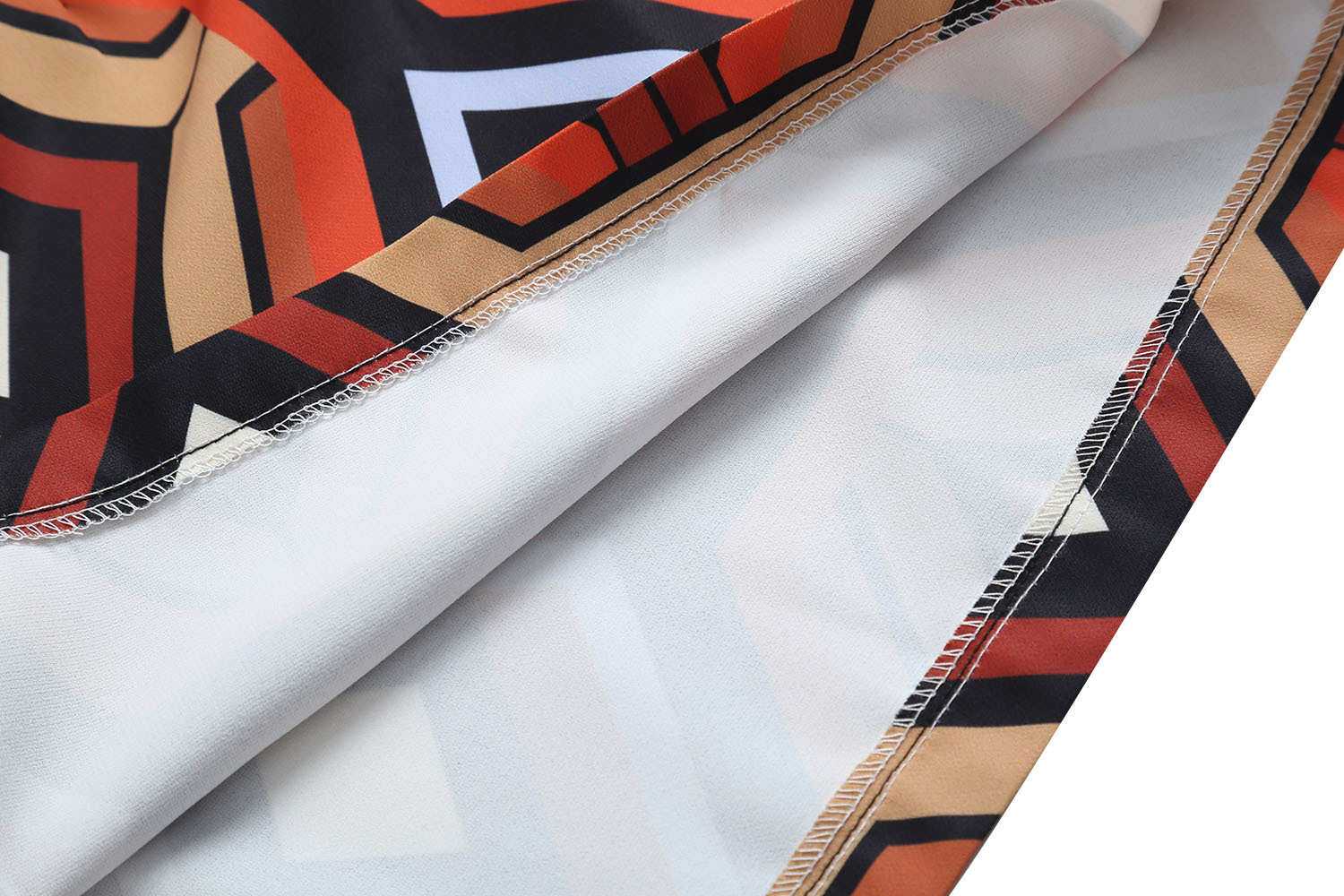 New European And American Style Geometric Print Wide Legs