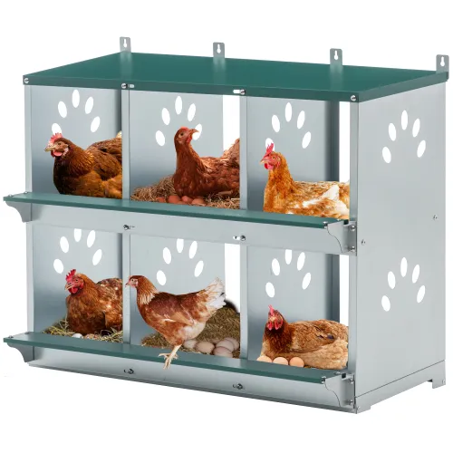Chicken Nesting Box, 6 Room Metal Nesting Boxes For Chicken,Galvanized Steel Nesting Boxes For Hens,Easy To Assemble Green - Shop at LoveMi