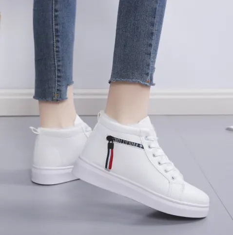 Women with Plush Snow Boots and Short Sleeves