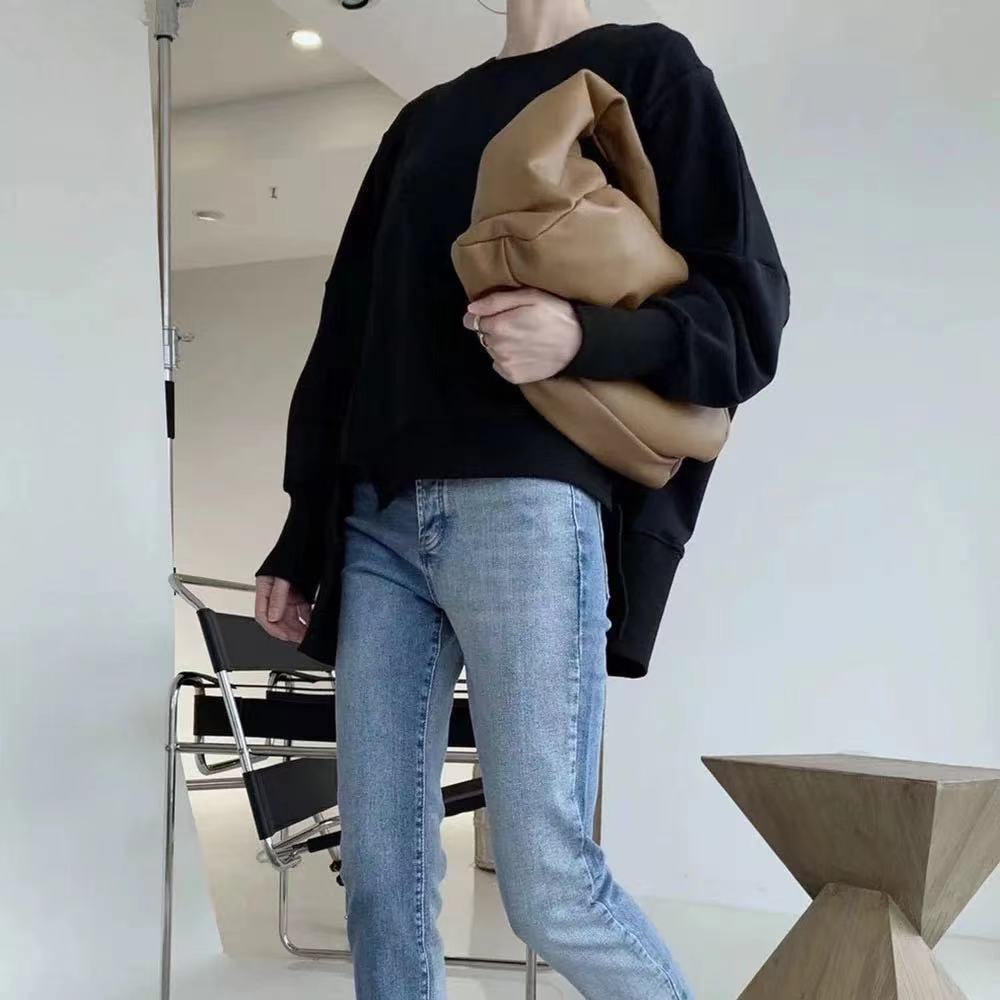 Fashion Women's Solid Color Round Neck Sweater Jacket