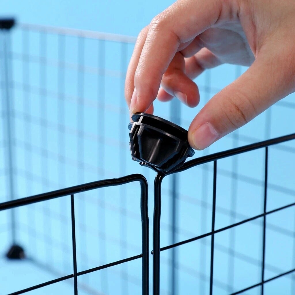 12 Panels Pet Dog Playpen Puppy Rabbits Play Pen Metal Wire Run Cage Crate Fence — image 3
