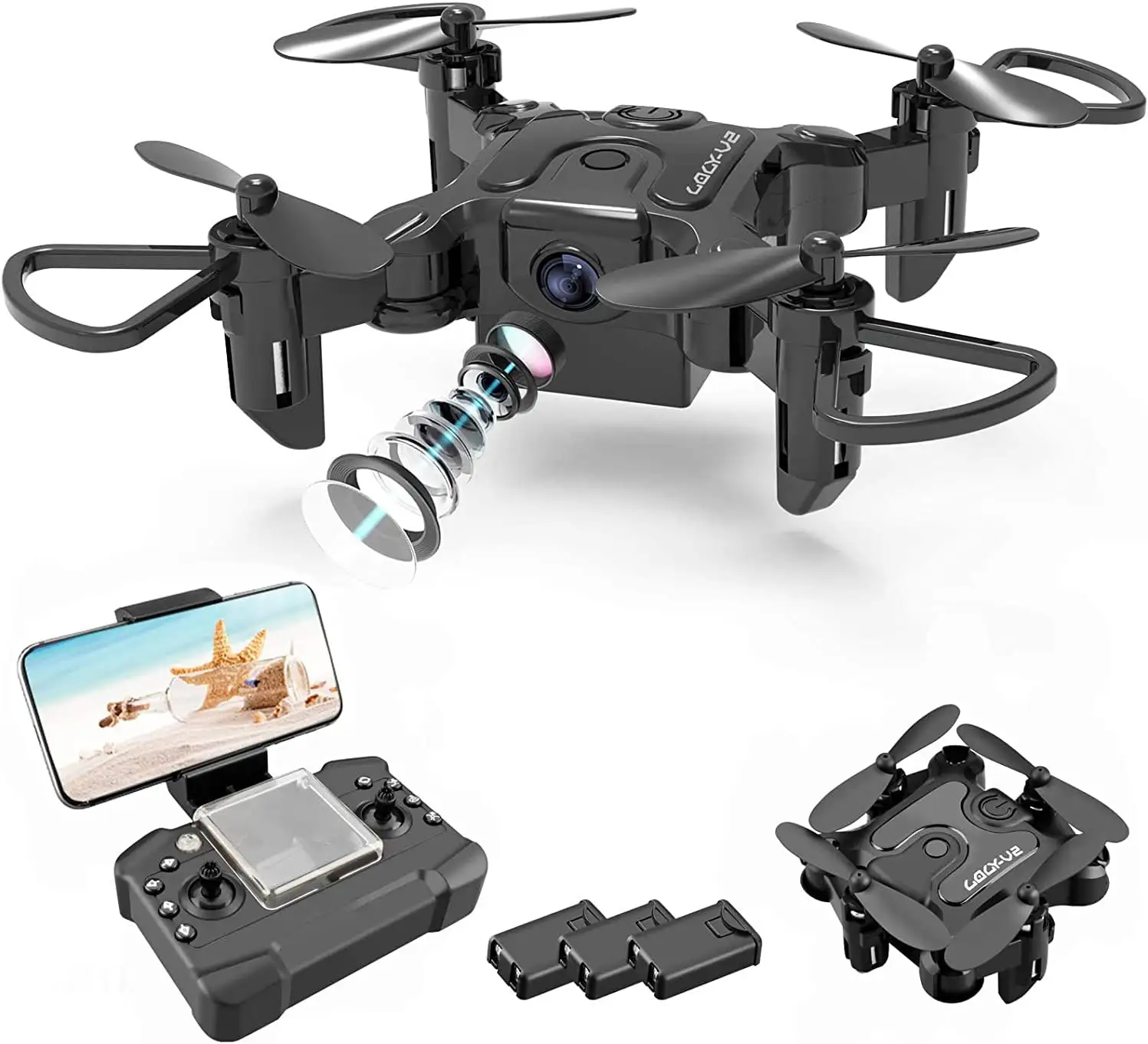DE V2 Mini Drone Selfie WIFI FPV