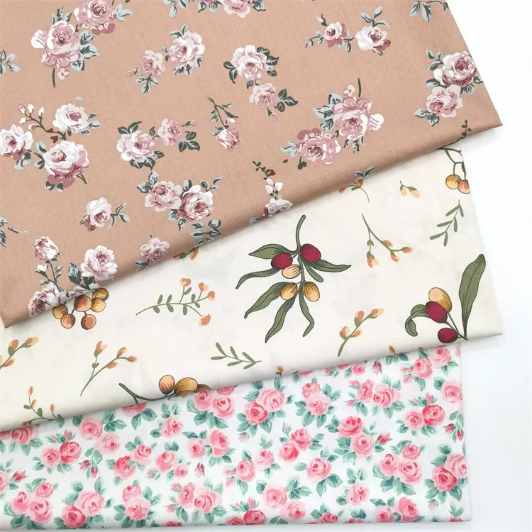 Pastoral Small Rose Berry Cotton Twill Cloth Bedding Goods