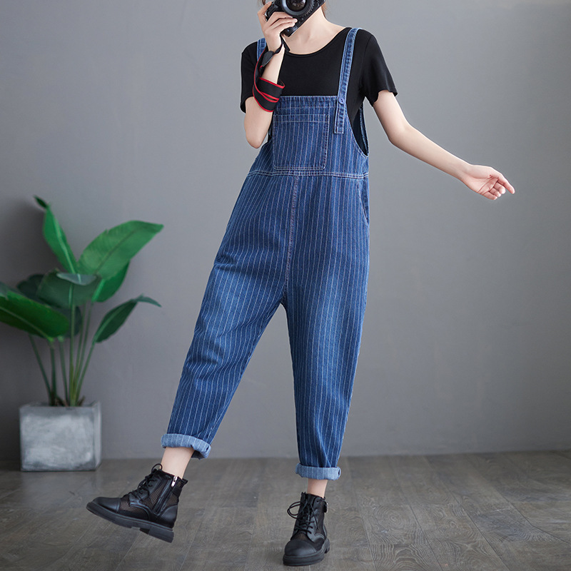 Women's Real Striped Denim Overalls Picture Color - Shop at LoveMi