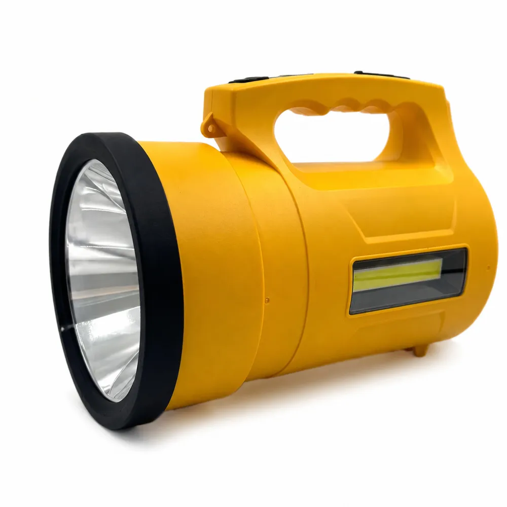Rechargeable Battery Display Power Bank Function Type C LED Flashlight W5206 2 Yellow 1500LM Portable