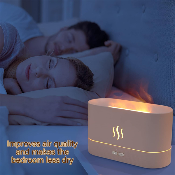 Flame Air Diffuser Humidifier Upgraded Scent Diffuser For Essential Oils Ultrasonic Aromatherapy Fire Mist Humidi With 2 Brightness Auto-Off Function For Room Home Office