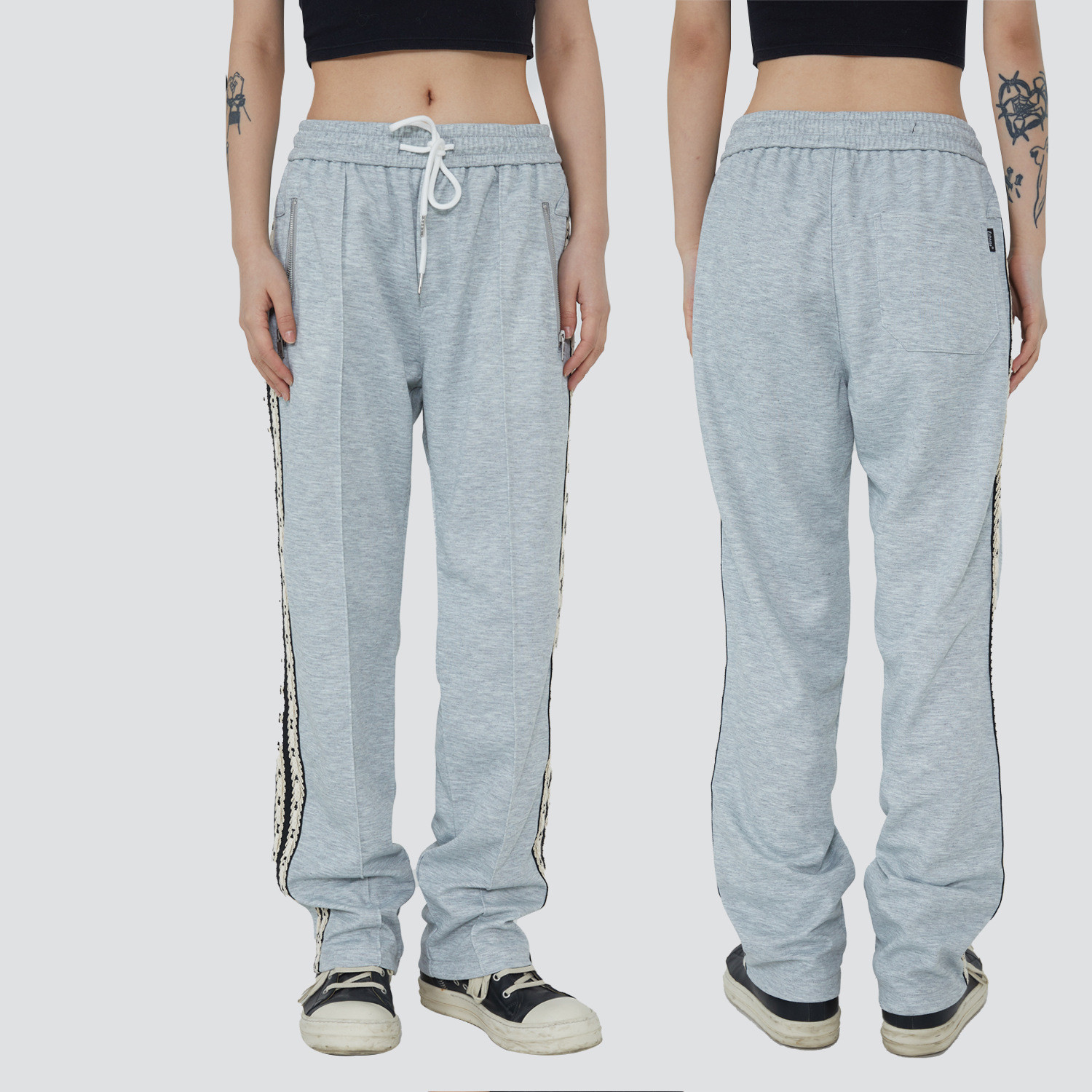 Loose And Unisex Casual National Trendy Sports Webbing Trousers