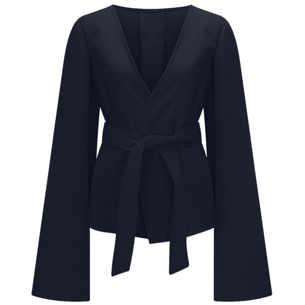 New Women's Pure Color Slim Fit Woolen Coat