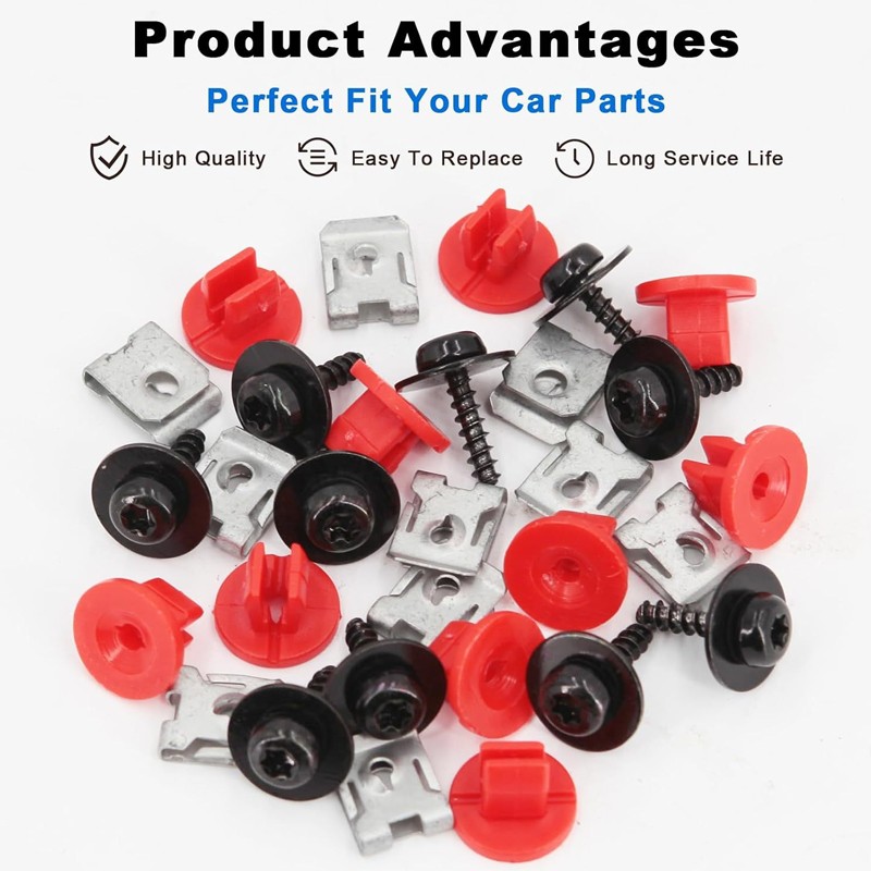 130Pcs Clips Fit Ford Fiesta Wheel Arch Splash Guard Shield Bumper Wing Lining — image 3