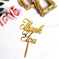 Acrylic Tanabata Insert People's Day Wedding Cake Decoration - Thank You - View 1