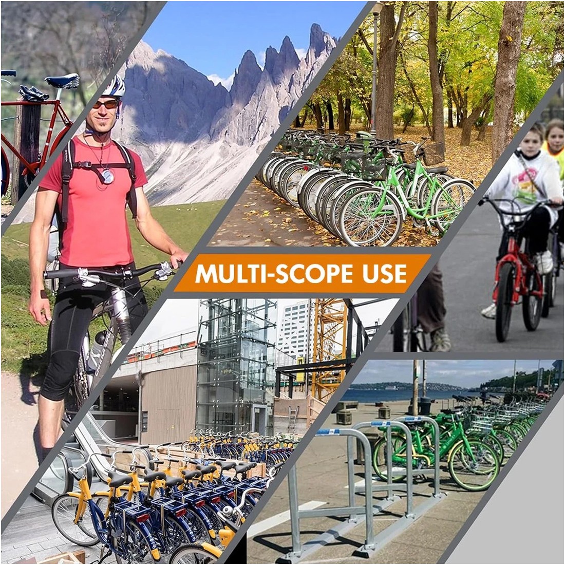 U Shaped Bike Lock With Two Keys Heavy Duty Cable With Bracket Bicycle Lock 11