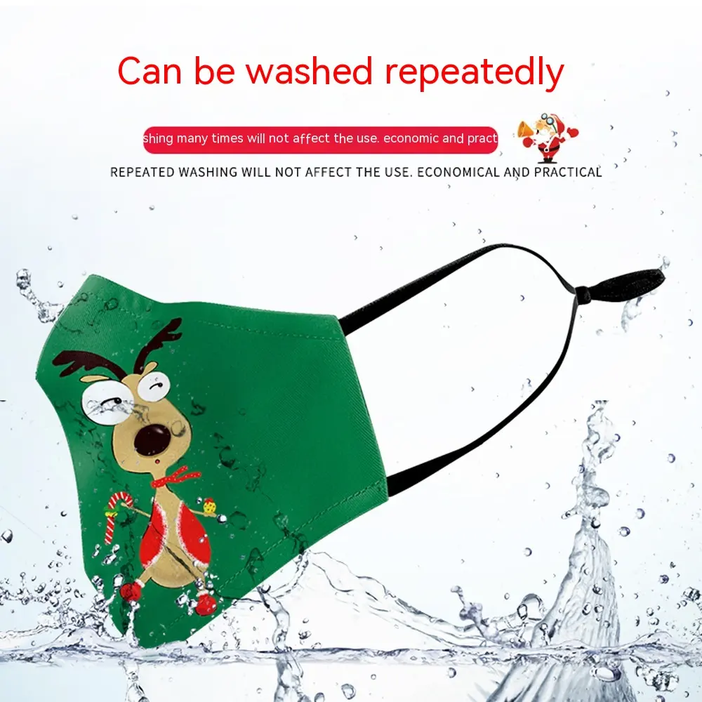 Christmas Green Digital Printing Windproof Double Layer