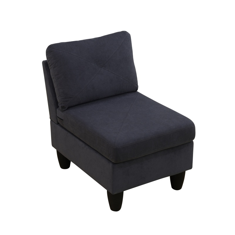 Pickup Only--Dark Grey Massa Flannel 4-Piece Couch Living Room Sofa Set