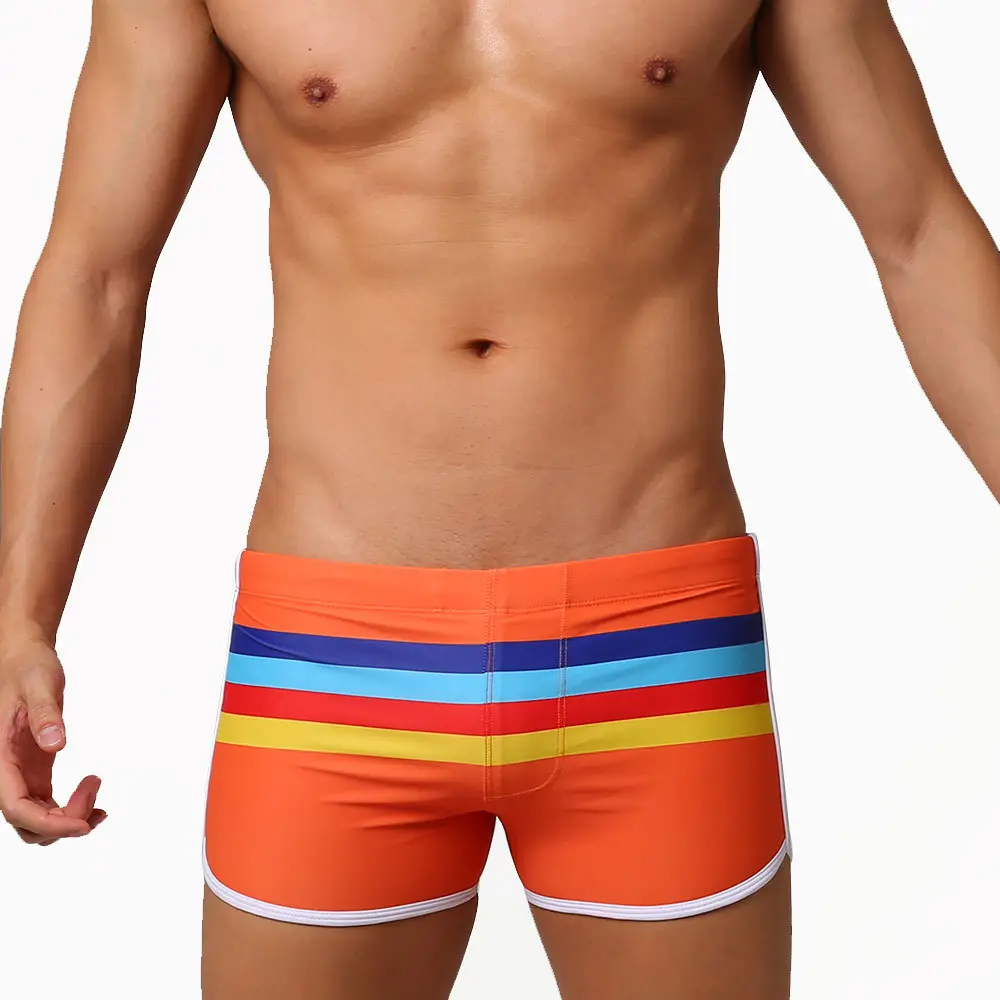 Men's New Sports Open Colorful Stripes Flat