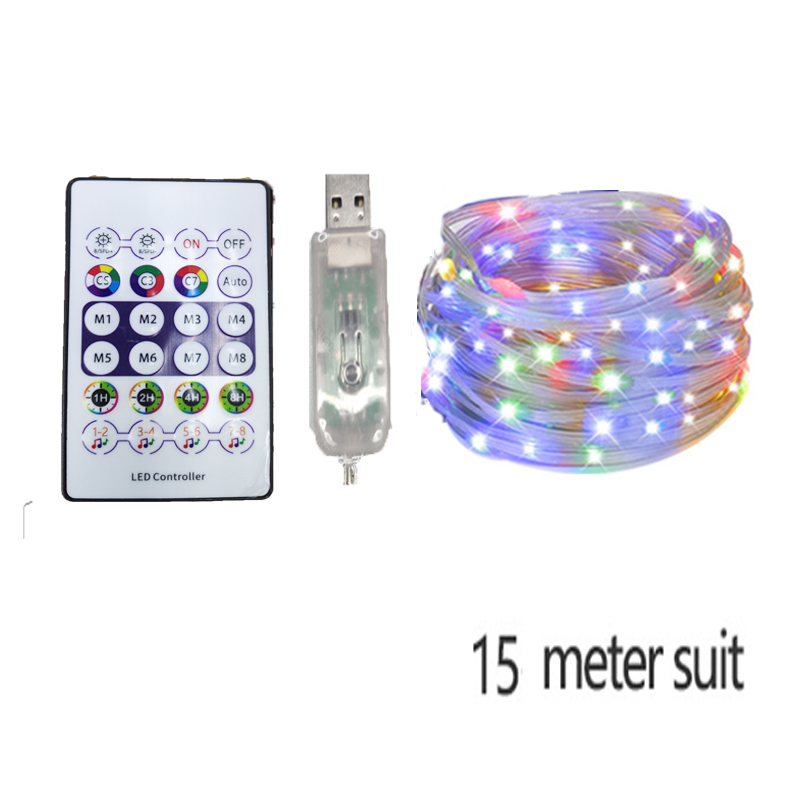 LED Rope Lights Outdoor, RGB Remote Control Fairy String Lights Plug In With 200 LEDs, Super Durabl
