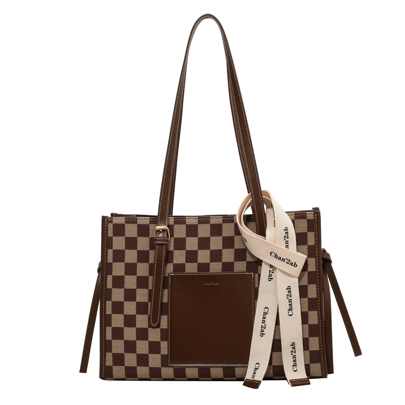 Title 1, Ladies Checkerboard Contrast Color Plaid Genero...