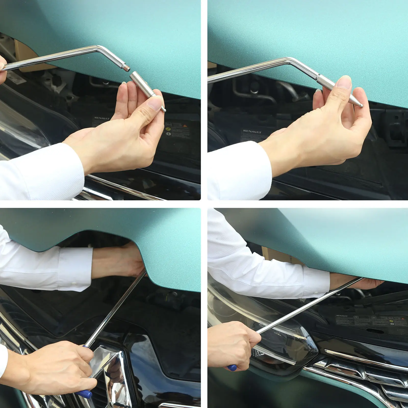 Car Dent Repair Tool Hook Crowbar Three-piece
