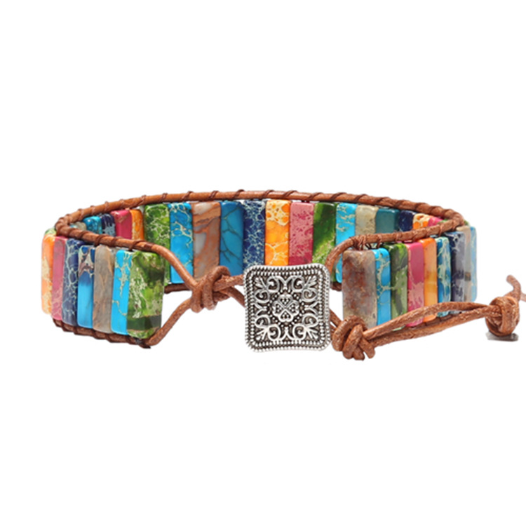 Explosive Bracelet Imperial Stone Bracelet Hand-woven Leather