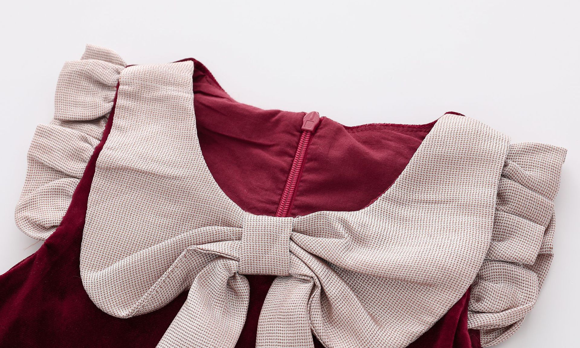 Cute Bow Canary Velvet Sundress