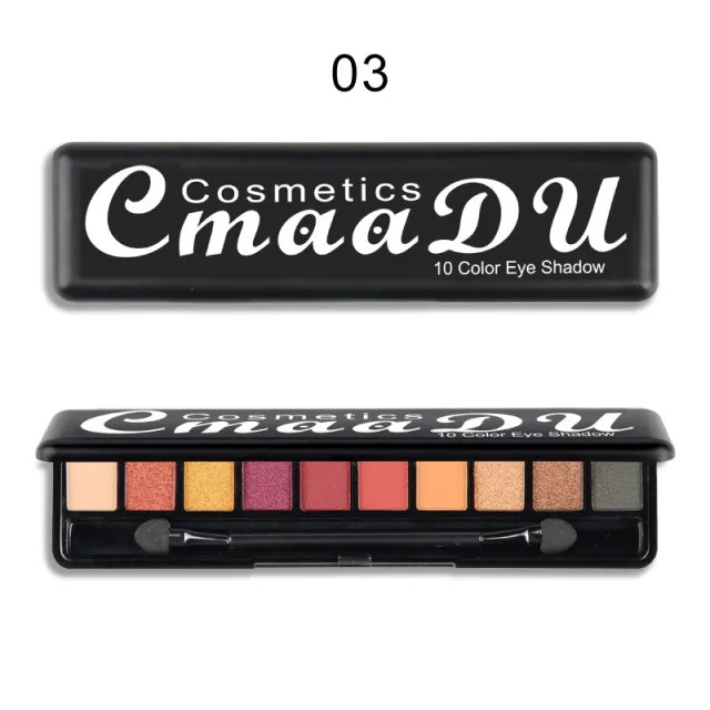 Creative 10 Color Matte Pearlescent Eyeshadow Palette 3 Style - Shop at LoveMi